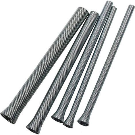 Ensemble de 5 cintreuses à ressort pour tubes flexibles en cuivre et en aluminium de 6, 8, 10, 12 et 16 mm de diamètre