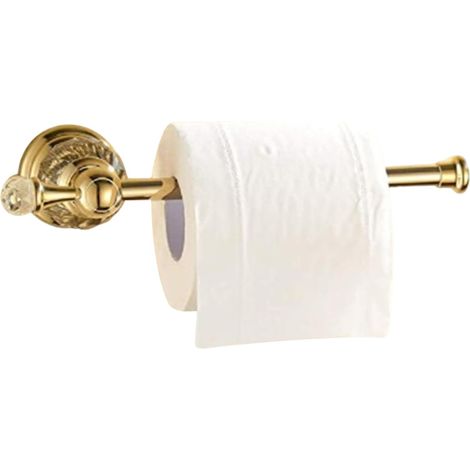 Lot de 1 porte-papier toilette en cristal, mural, doré moderne (1/5)