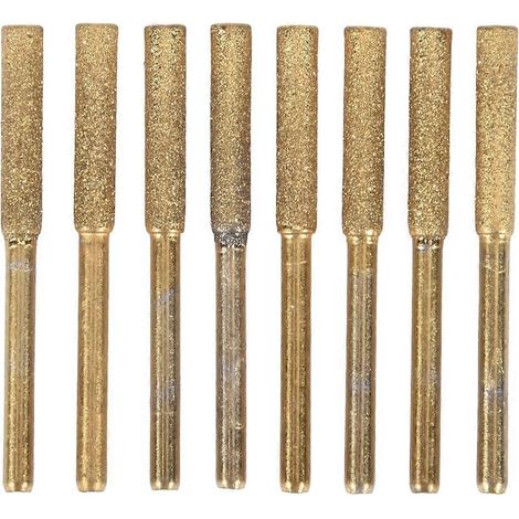 Affûteur de chaîne de tronçonneuse diamanté haute dureté, 8 pièces (5/32 pouce, 4,0 mm) (1/5)
