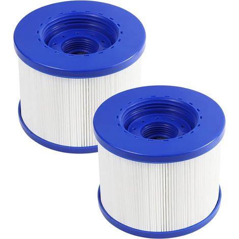 Lot de 2 Cartouches filtrantes pour Spa Gonflable,pour Clever Spa + Aquaparx + Aqua Spa + Costway + All Seasons + GoPlus + Wido and Others,Cartouche filtrante pour Spa,Filtre à lamelles (1/5)
