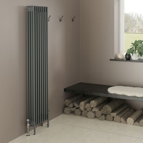 Warmehaus Traditional 4 Column Radiator 1800x380 Anthracite (1/5)
