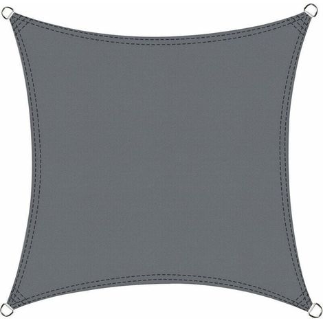 Voile d'ombrage carré 2,5 x 2,5 m en polyéthylène 180 g/m² – Protection UV 98 % – Imperméable – ACKERMAN pour terrasse, jardin, balcon, extérieur (1/5)