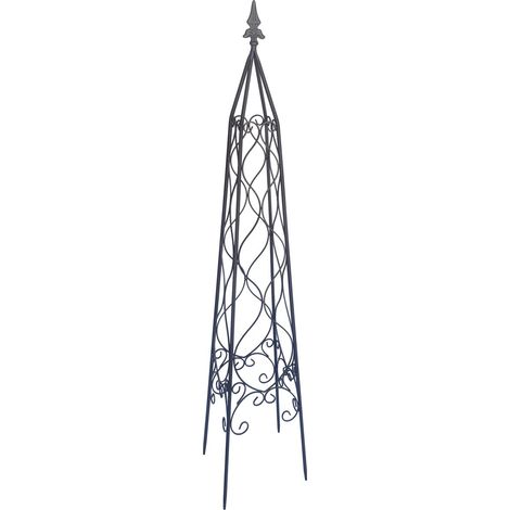TrendLine Metallobelisk 121 cm grau Metallobelisk