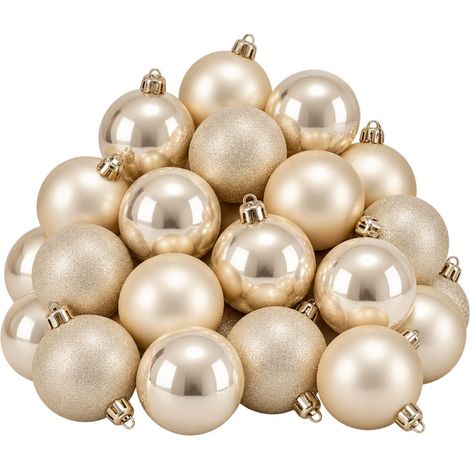 Mica Decorations boule de Noël Blanc H8xl8xL8cm (1/5)