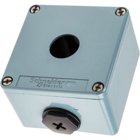 Schneider XAPM1201 Harmony XAP 1 Control Station Housing, Blue Metal Cutout, Ø 22mm