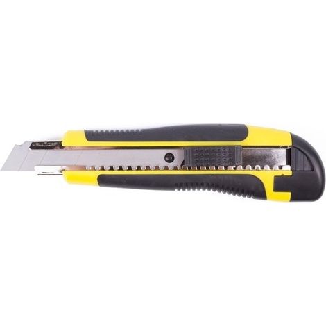 Cuttermesser 18mm mit Auto-Blockierung Gelb/Schwarz