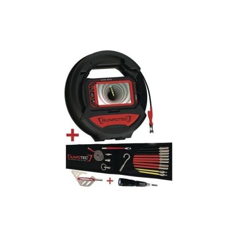 Cámara de tuberías RC 3 cable L.15m cabezal de cámara D.13mm RUNPOTEC