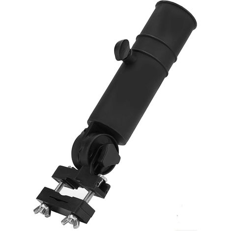 Support de parapluie pour chariot de golf, fixation robuste en acier, adaptable à tous les modèles de voiturette, noir, lot de 1, usage extérieur, pratique et résistant aux intempéries. (1/4)