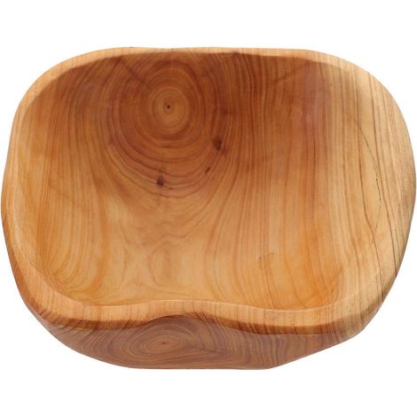 Plateau de service en bois marron clair, assiette à fruits, lot de 3. (1/5)
