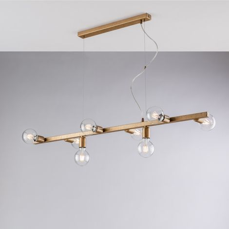 Lampadario Contemporaneo Fabian Metallo Oro 8 Luci E27 (1/2)
