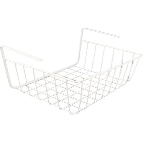 panier sous étagère Panier de rangement sous étagère polyvalent tout en métal, panier métallique meuble boite M (1/5)