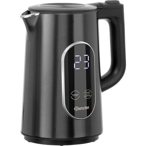 Bouilloire PRO électrique à double paroi 1,5 Litres, commande tactile, grand écran, 1800 W, 220 V - MONO