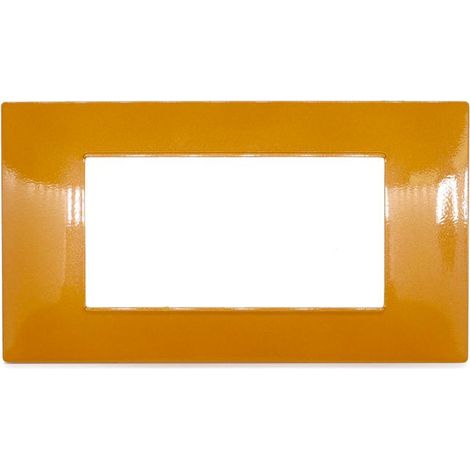 PLACCA IN TECNOPOLIMERO ARANCIO COMPATIBILE CON SERIE VIMAR PLANA 2 - 3 - 4 - 7 MODULI - Numero Moduli: 4 Moduli (1/3)