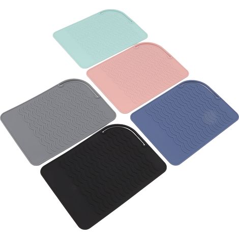 Lot de 5 pochettes en silicone résistant à la chaleur pour fers à friser, lisseurs et fers à lisser (1/5)