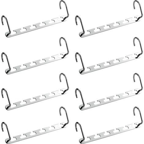 8Pcs Cintre Multiple Porte-Manteaux, Porte Cintres Gain de Place pour Dressing, Organisateur de Cintre Magique en Métal, Rangement de Chemises,Vestes,Vêtements dans Penderie,Placard,Armoire- (1/5)
