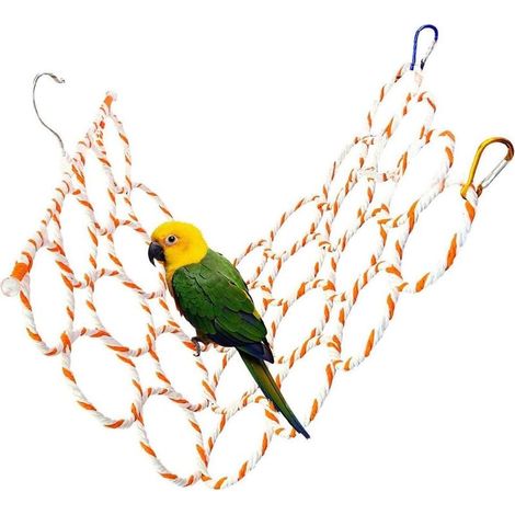 Vogelschaukeln, Vogelspielzeug, Käfigstangen, Hängeleitern, Kletterspielzeug für Papageien und Sittiche (Farbe zufällig) (1/5)