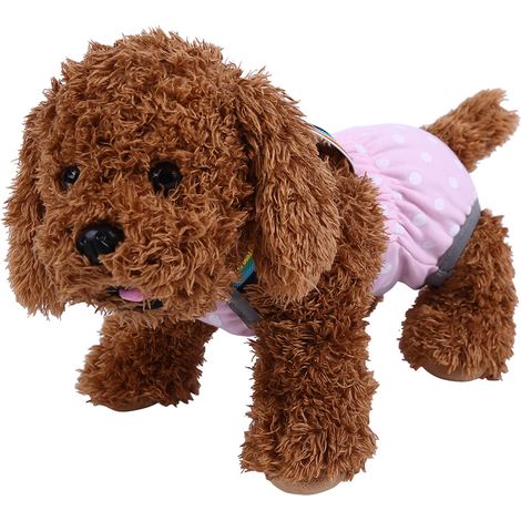 Couche hygiénique physiologique pour chienne, culotte menstruelle à pois roses, taille S (1/2)