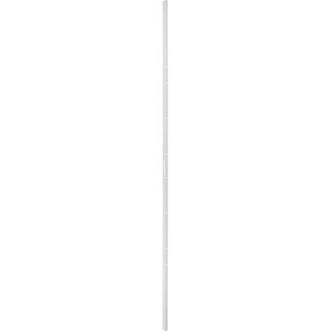 Gâche rasée serr réversible pour porte à recouvrement hauteur 2250 mm maxi, blanc (1/2)