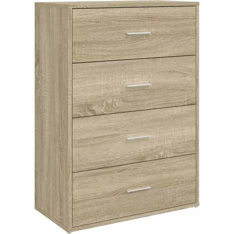 Cómoda aparador con cajones mueble de almacenaje organizador para cocina salón salón Sonoma 60 x 31 x 84 cm madera de ingeniería color marrón 020031596