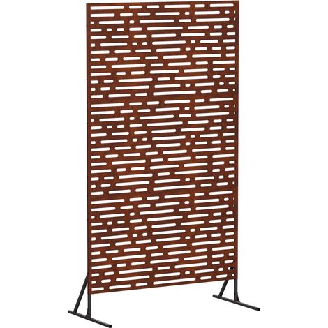 Schermo per Privacy 100 x 50 x 180 cm Acciaio Corten Ruggine vidaXL (1/5)