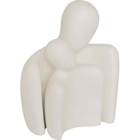 Statuette Couple en Résine "Rima" 22cm Blanc