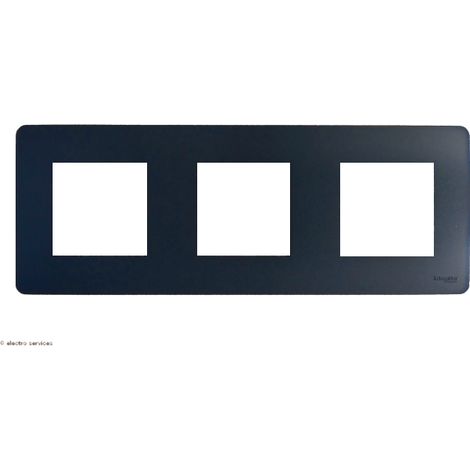 Plaque Schneider Unica Studio 3 Postes Finition: Anthracite