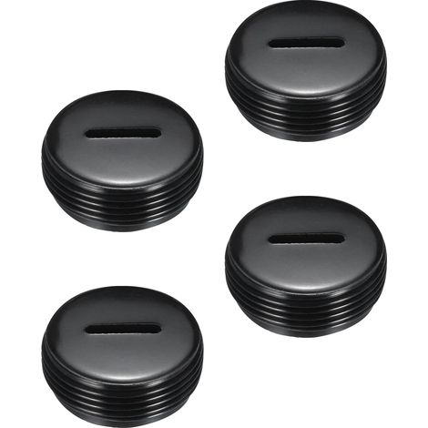 Capuchon de Porte-Balais en Plastique pour Moteur Électrique, Filetage Noir, Diamètre Extérieur de 19 mm/0,75 pouce, Hauteur de 8 mm/0,31 pouce, Lot de 4 (1/5)