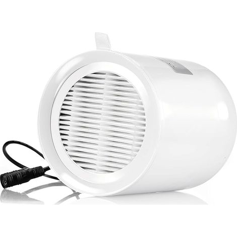 Ventilateur de conduit en ligne de 10,2 cm, extracteur CC 12 V avec filtre en maille, clapet anti-retour pour salle de bain, cave, serre, grenier, cuisine (ventilateur axial 10,2 cm CC) (1/5)