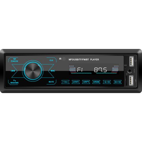 Autoradio 1 Din autoradio MP3 Lecteur de Musique Prise en Charge Bluetooth USB TF AUX FM Appel Mains Libres écran Tactile (1/5)