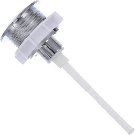 Bouton Poussoir de Toilette Wc Rond en Abs Argenté (1/5)