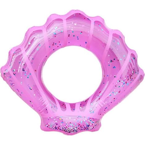 Anneaux de natation en coquille pour enfants adultes piscine anneau de natation flotteur gonflable radeau eau tube de natation été plage fête décoration (rose, enfants) (1/5)