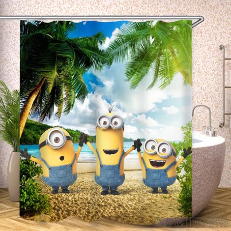 Rideau de douche 90x180 cm imperméable avec crochets
