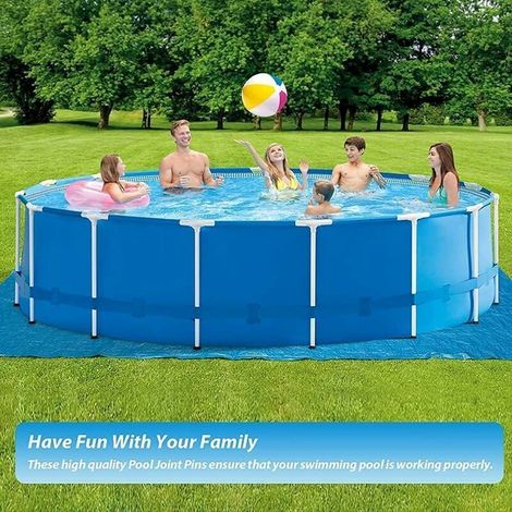 Lot de 24 broches pour piscine - 6 cm - Avec capuchon - Accessoires pour piscine (1/4)