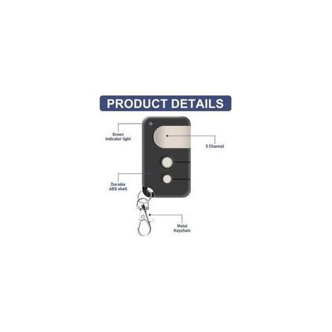 2 télécommandes pour ouvre-porte de garage, compatibles avec les modèles Chamberlain MotorLift LiftMaster TX4RUNI, TX2REV, 84335EML, 84333E, 94333E, 4335EML (433,92 MHz) pour les modèles MotorLift 500 (1/4)