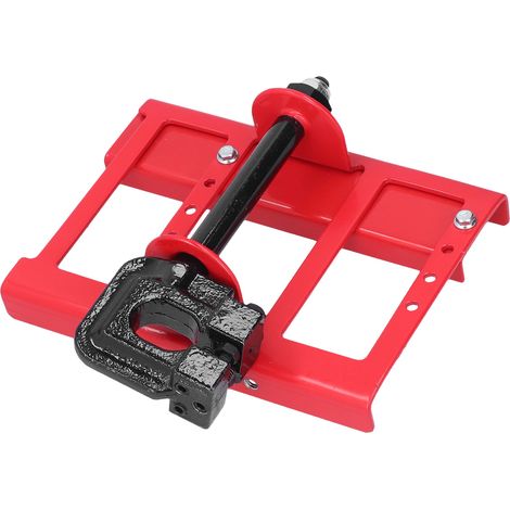 Scie à chaîne verticale rouge durable pour sciage de bois, équipement de menuiserie professionnel.