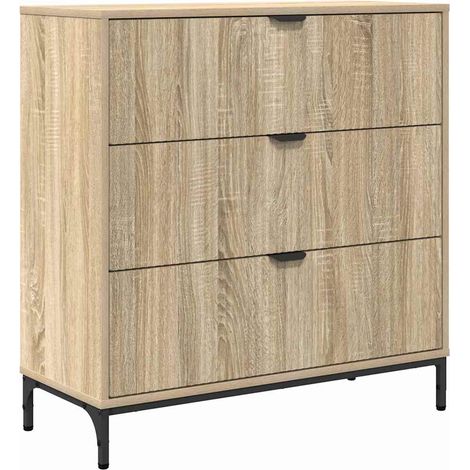 Aparador Roble Sonoma 79,5 x 33 x 82 cm Madera de ingeniería vidaXL