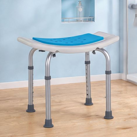 Tabouret de douche réglable en aluminium avec assise ergonomique (1/5)