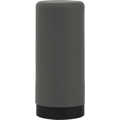 Flacon souple en silicone pour lotion, shampoing, gel douche et liquide vaisselle - Distributeur gris (1/5)