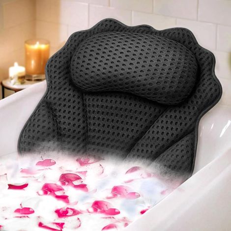 Oreiller de Bain Ergonomique de Luxe avec Soutien de la tête, du Cou, des épaules et du Dos, oreillers de Bain 4D pour Baignoire avec 6 ventouses puissantes, s'adapte à Toutes Les baignoires (1/4)