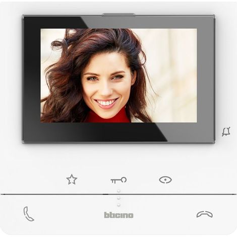 Bticino – Portier vidéo mains libres 2 fils – Écran couleur LCD 5'' – Technologie 2 fils – Commande électrique personnalisable