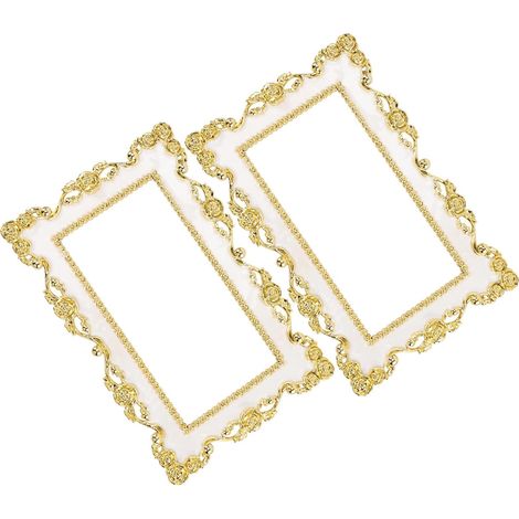 Cache Décoratif pour Interrupteur en Plastique Or 2 Pièces Protection Murale et Couleur Solide pour Salon et Chambre (1/5)