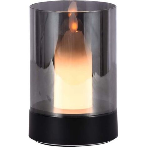 Lampe de table bougie LED V-TAC VT-7564 2W 3000K avec batterie rechargeable et détecteur de mouvement, couleur noire - SKU 10567 (1/5)