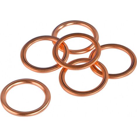 Joints vidange X 6 – cuivre – 24 x 32 x 2.5 mm