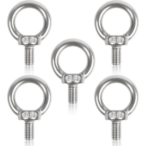 Ringschraube - M5 - Acier Inoxydable 304 - Extérieur Intérieur - 5 Pièces (1/5)