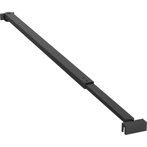 Braccio di supporto a snodo per parete doccia walk-in da 70-110cm in acciaio nero opaco