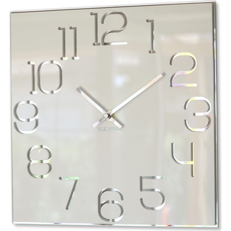 Wanduhr für das Wohnzimmer, weiß, Ziffern, 30 cm