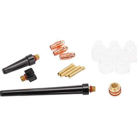 Kit d'accessoires pour chalumeau de soudage, buse pour bécher en verre, pièces d'usure en laiton pour pistolet de soudage argon WP9/20 (1/5)