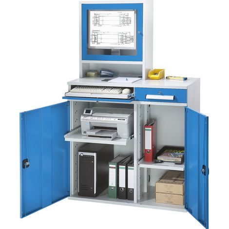 eurokraft pro, Poste informatique en tôle d'acier, h x l 1770 x (1/5)
