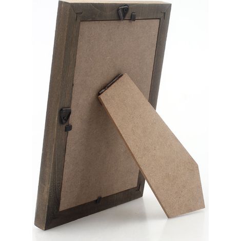 Cadre Photo Bois - 17,6 x 12,6 cm - Pour Intérieur Mur ou Bureau - Vintage Rétro - Lot de 1 (1/5)