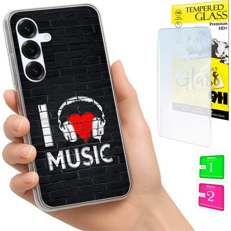 Custodia per Samsung Galaxy S25 FE, cover fotografica, cover posteriore + vetro 9H (1/5)